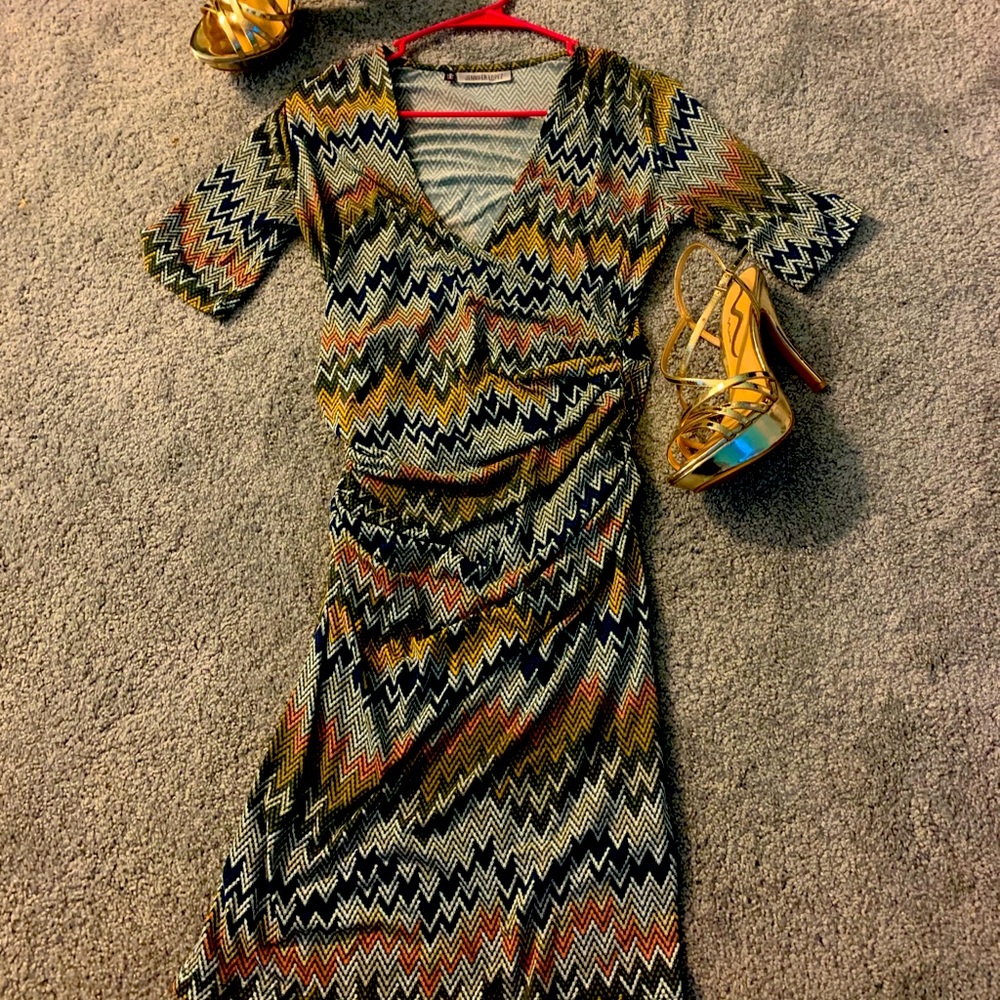 Jennifer Lopez bodycon wrap dress